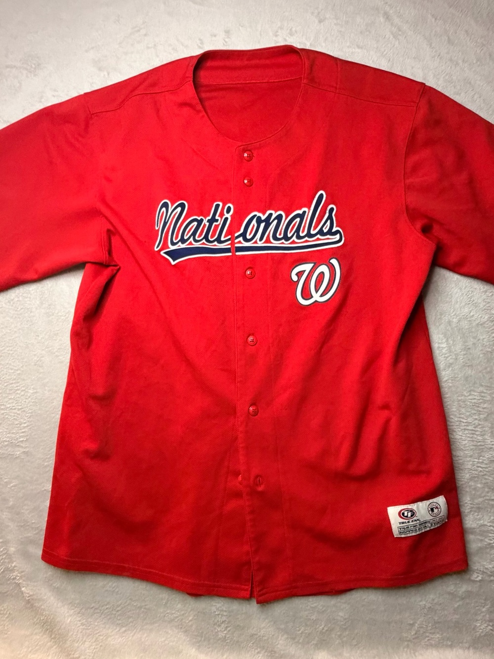 Washington Nationals Red Button-Up Jersey